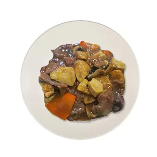 Ternera salteado con champiñon