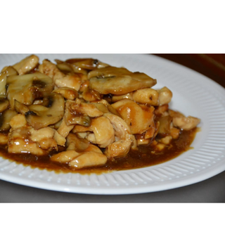 Pollo con salsa de ostras