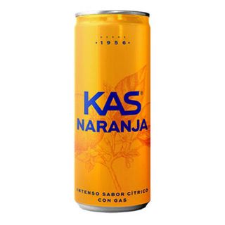 KAS Naranja Zero Refresco con gas sabor Naranja sin Azúcar Lata 330ml