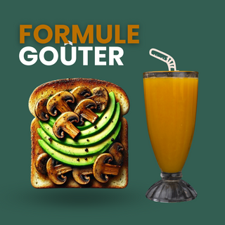 Toasts Complets Avocat Champignons Frais + Jus au choix