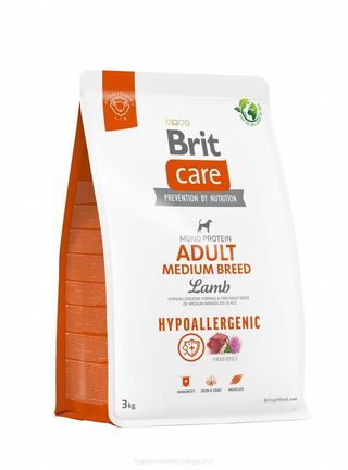 Brit Care Dog Hypoallergenic Adult Medium Lamb 3kg