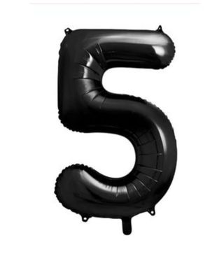 Cyferka 5 z helem ( czarna )