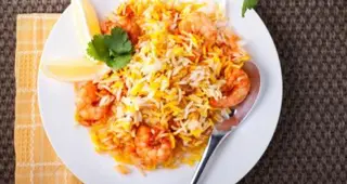 კრევეტების ბირიანი - Prawn Biryani