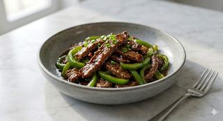 Ternera Con Pimientos Verdes