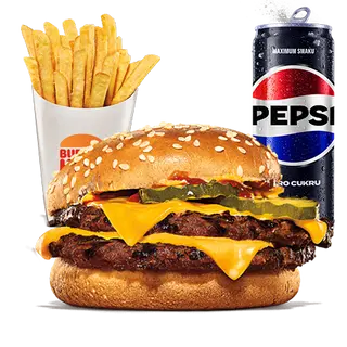 Plant-Based Double Cheeseburger zestaw