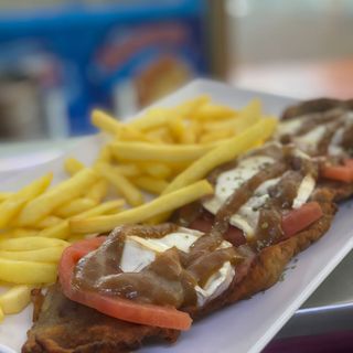 Milanesa De Ternera Con Queso De Cabra