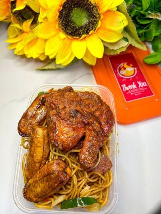 Spaghetti With Chicken Perri Perri