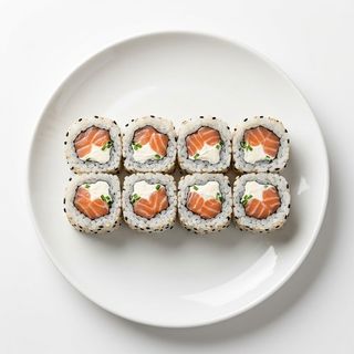 Uramaki De Salmón Con Queso Crema (8 Pzs.)