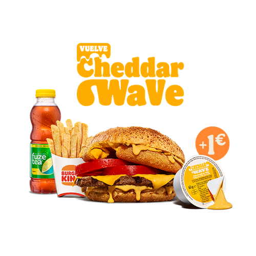 Menú Cheddar Wave (1 Carne) Grande
