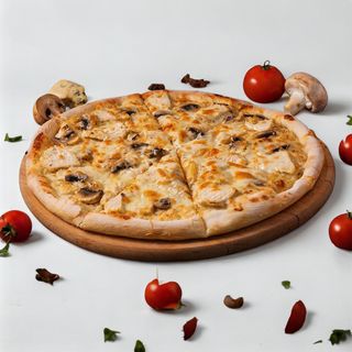 пицца с курицей и грибами