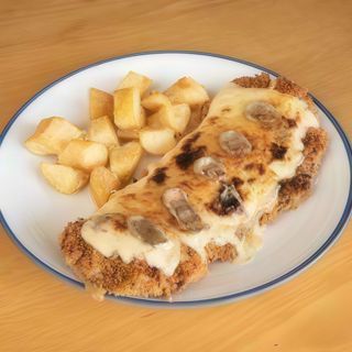 Escalope con bechamel