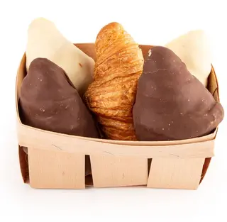 Cesta 5 mini croissants surtidos