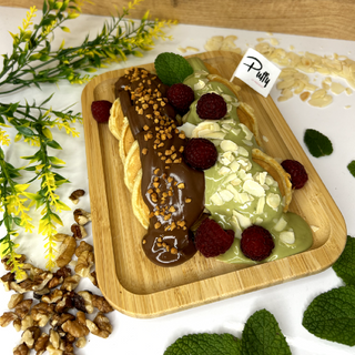 10 мини палачинки с Nutella, Пистачио, ягоди