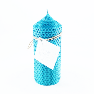 Lumanare ceara naturala H15xD7 cm  Blue
