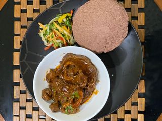 Ossubucco with Brown Ugali