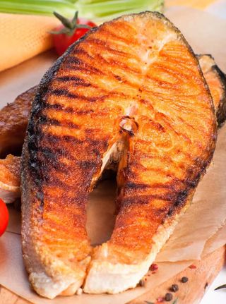 Семга на мангале 