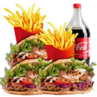 3 Doner Kebab + Patatas Fritas + Refresco 1.5L