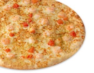 Пицца Сливочная с креветками на тонком тесте 35 см 