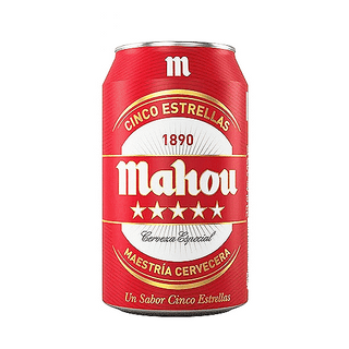 Mahou 5 estrella lata 330ml.
