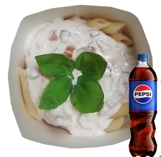 Carbonara + spaghetti + Pepsi