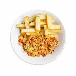 Fried Yam + Egg Sauce
