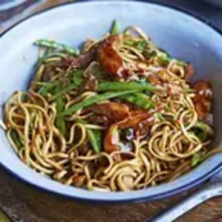 Chow Mein con Langostinos