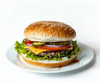 Hamburger alla griglia 180 gr con patatine