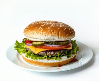 Hamburger alla griglia 180 gr con patatine
