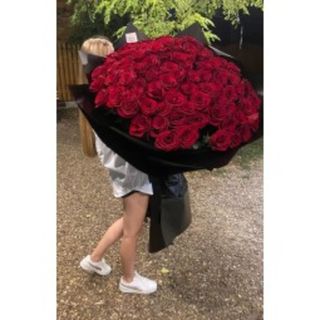 101 Trandafiri roșii olandez 90 cm-1m