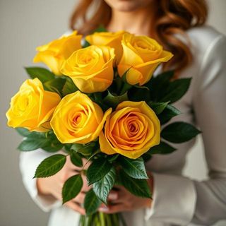 Ramo 5 rosas amarillas