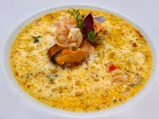 Суп вершковий з морепродуктами