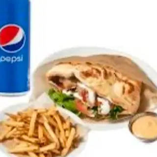 Menú shawarma de pollo o ternera completo