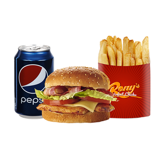 Menú humburguesa pollo 