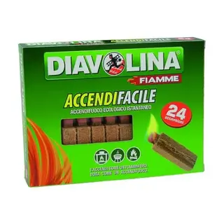 Diavolina Accendifuoco Ecologico 24 Cubi