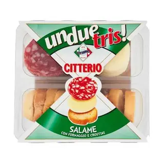 Citterio UnDueTris! Salame con formaggio e Crostini 100 g
