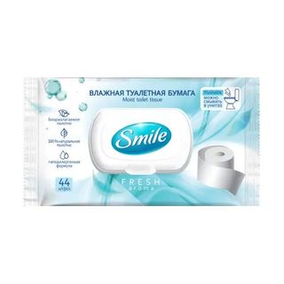 Զուգարանի թուղթ խոնավ «Smile» 44 հատ