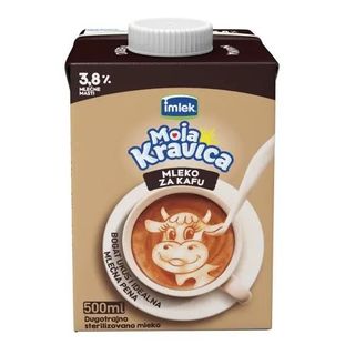 Mleko dugotrajno za kafu 3.8%mm Moja Kravica 500ML