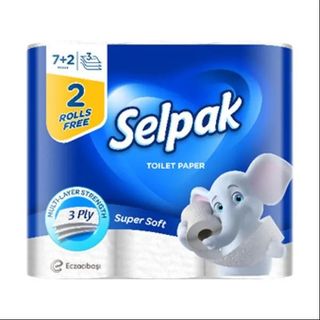 Papier de toilette 3 plis Super Soft 9 rouleaux - SELPAK