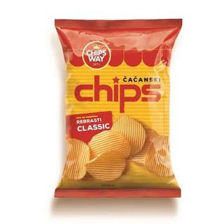 Čips rebrasti Chips Way 90 g