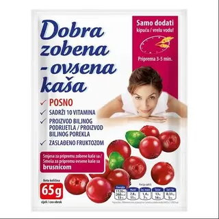 Dobra Ovsena Kaša Sa Brusnicom 60 G Mogador (149465)