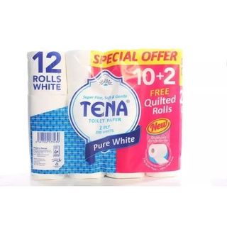 Tena Tissue 10 Pack Unwrapped