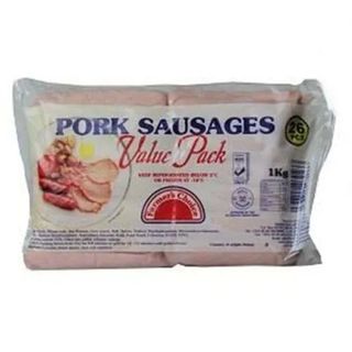 Farmers Choice Pork Sausages Value Pack 1 kg 26 Pieces