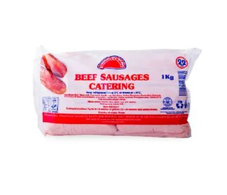 FC 1KG (14D) BEEF CATERING SAUSAGES