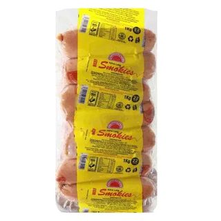 FC 1KG (30D) BEEF SMOKIES LABLESS