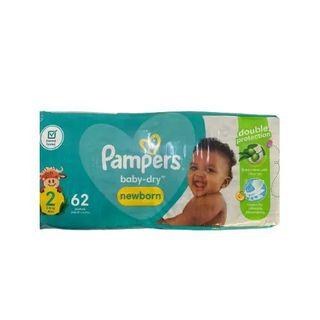 Pampers New Born Mini 3-8 Kg Size 2 62 Pieces Diapers