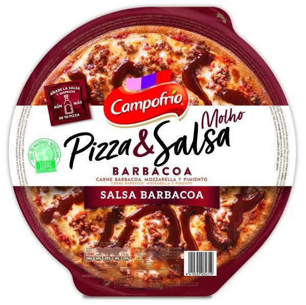 Pizza Fresca de Carne, Mozzarella, Pimento e Barbecue Campofrio 410g