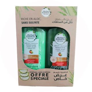 Herbal Essences Pack Shampoing & Après Shampoing Sans Sulfate Aloe 400ml