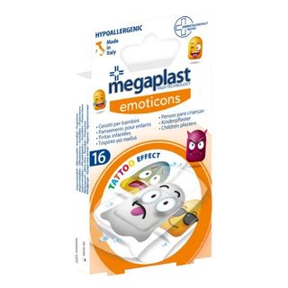 Megaplast Emoticons Pansements Enfants Effet Tatouage 16 uni
