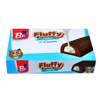 Pack cake au cacao fourré crème lait x5 Fluffy 225g - BE