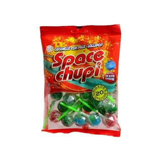 Sucette au goût de fruits et au cola x20 unités 190g - SPACE CHUPI